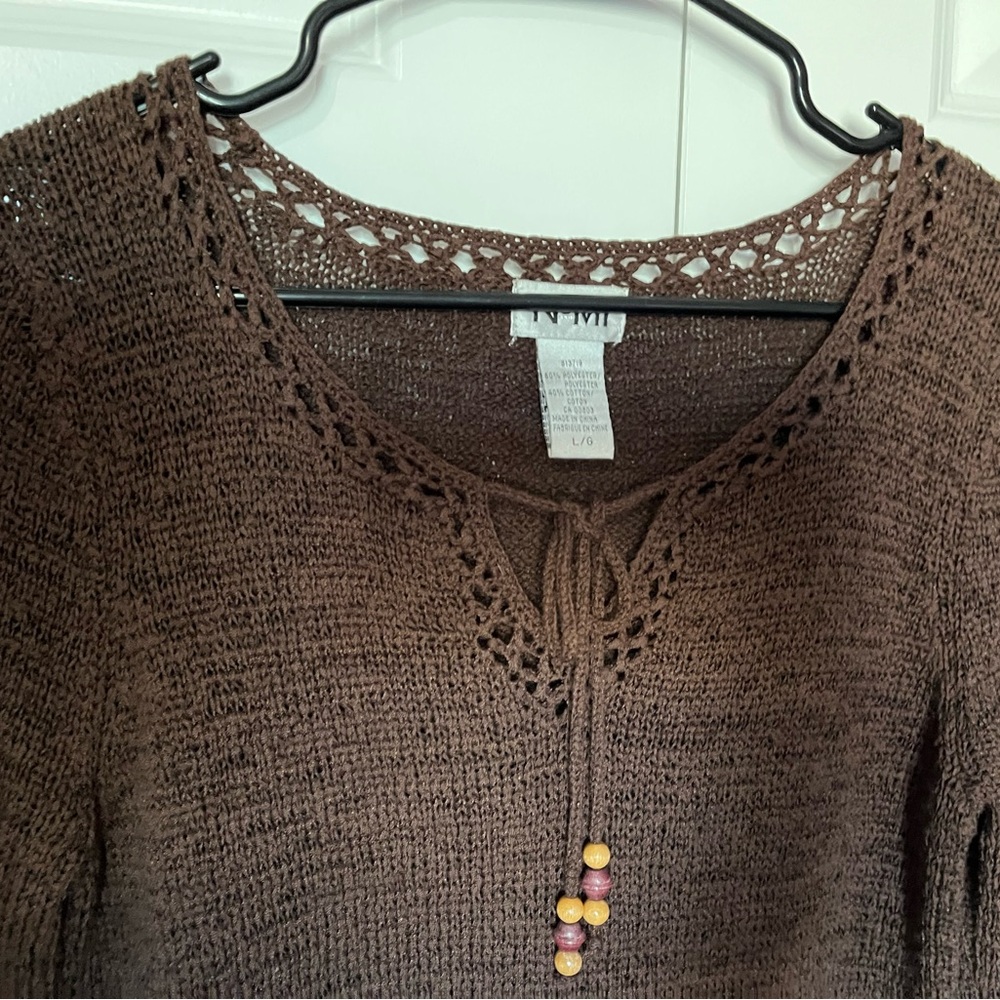 Nomi brand bell sleeve knit sweater